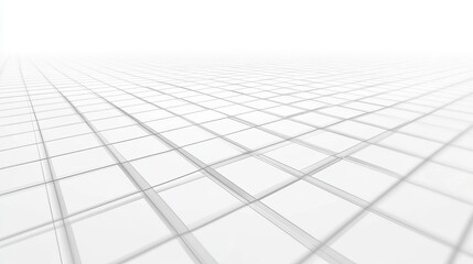 Obraz premium White background with grid lines in a square pattern, creating a template for technology, interface, industry, science, blueprint, or infographic concepts. Vector illustration.