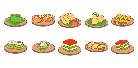 Hand Drawn Indonesian Food Vector