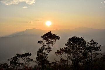 The Beautiful view of Annapurna Himalaya Range from Sarangkot in Pokhara, Nepal