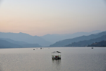 The beautiful view of Phewa Lake