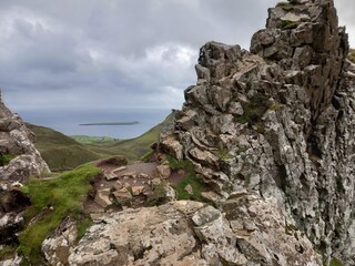 Quiraing walk Ilse of Skye Schotland Green holiday