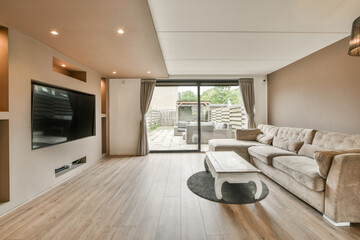 Modern living room with elegant furniture and decor