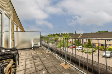 Balcony view of a quiet residential neighborhood