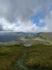 Quiraing walk Ilse of Skye Schotland Green holiday