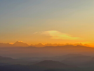 The beautiful views of the Himalaya and eight ranges visible (Annapurna, Manaslu, Ganesh Himal,...