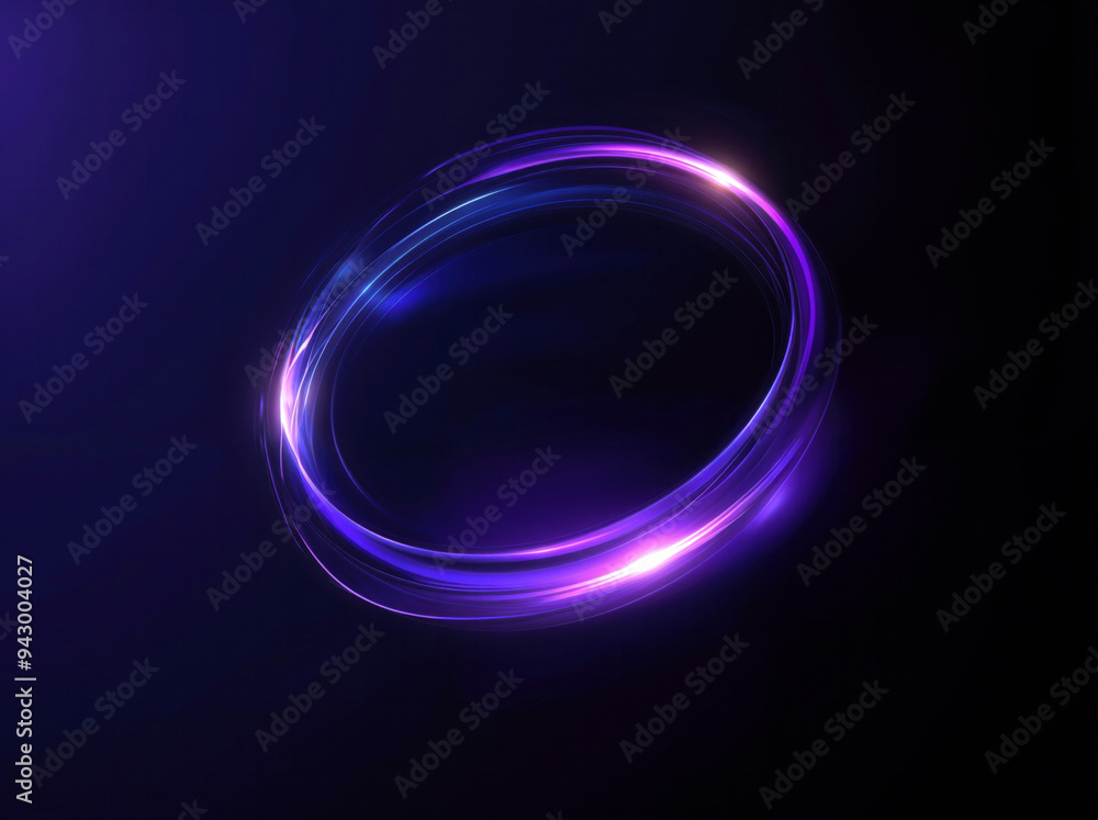 Poster black background with a colorful glowing circle shape