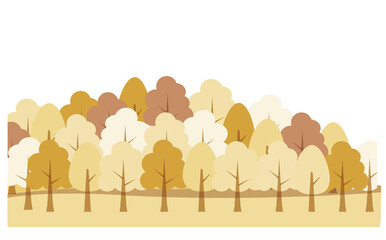 秋のかわいい背景イラストフレーム素材