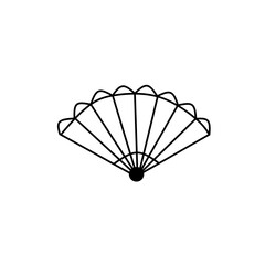 handheld fan line icon