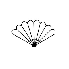 handheld fan line icon