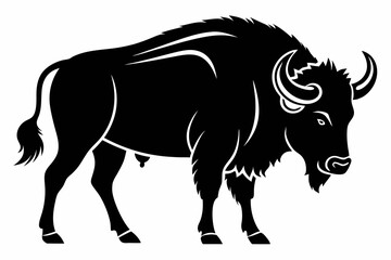 Buffalo Silhouette Vector Illustration