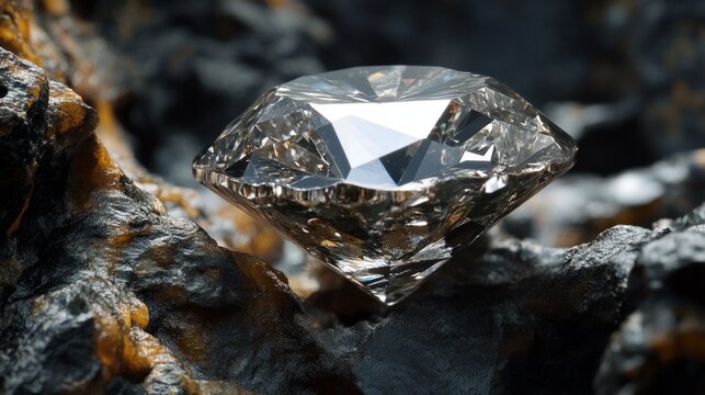 natural diamond nestled in kimberlite