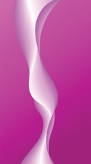 White purple wave flowing on a gradient background with copy space for elegant and modern design