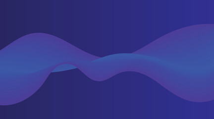 Abstract blue wave flowing on a dark background with negative space for movement and energy design concept