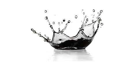 Realistic water splash isolated on white background
