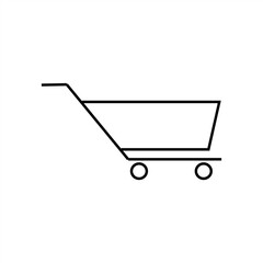 shopping cart silhouette icon design template