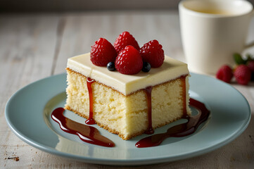cake with strawberries