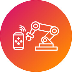 Robot Arm Vector Icon Design