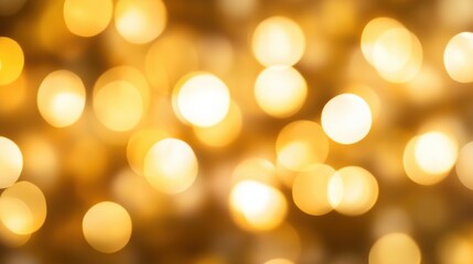Obraz premium Golden bokeh lights background for festive occasions