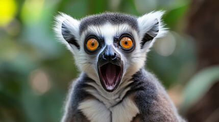 Obraz premium Lemurs definitely have a way of being both expressive and amusing! 