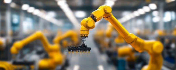 High-tech facility assembling smart farming equipment for large-scale agriculture, agricultural innovation, industrial production