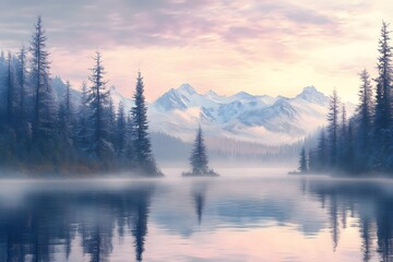 Rideaux sunrise over the lake