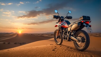 A Rugged Dakar Adventure Bike. Vast Desert Rally. Crossbike. Paris Dakar Bike Race. Enduro Tour. Enduro Bike. Crossing the Desert with Motorbike.