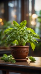 Basil Tea Plant. Green Tea. Bio Food. Natural Remedies. Life-Saving Plants. Traditional Medicine. Medicinal Plants. Basile. Natural Antioxidants. Fresh Tea Herbs.
