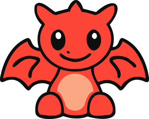 Fototapeta premium red dragon illustration