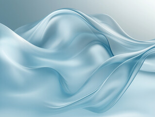Fototapeta premium Serene Flowing Blue Waves | 静かな流れる青の波