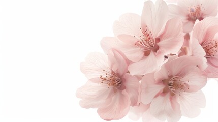 A close up of a bunch of pink flowers. The flowers are arranged in a way that they are almost touching each other. The image has a soft and delicate feel to it