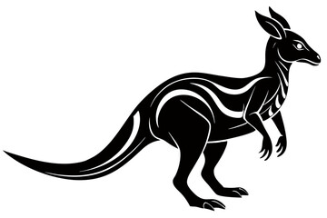 Creative animal Vector Style Silhouette with white Background