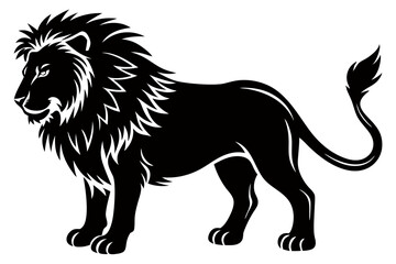 Creative animal Vector Style Silhouette with white Background