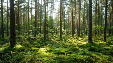 Fototapeta premium Tranquil Oasis in the Forest. Serenity and Nature's Beauty concept