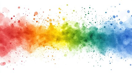 Fototapeta premium Vibrant watercolor rainbow spectrum splash background