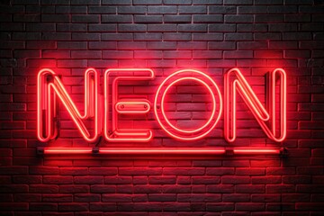 Obraz premium Neon red neon glow neon light neon effect neon design neon typography neon art bold statement typography futuristic design inspiration