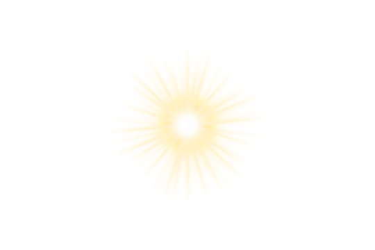 Golden Star light shine glow. Lens flare effect isolated on transparent background. Starlight PNG. Twinkling light effect with rays. Sun, Sparkling starlight, shine lens flare light effect.
