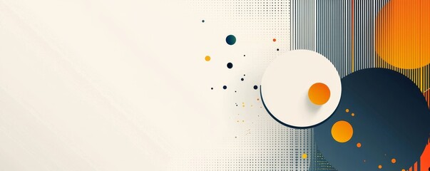 Obraz premium Abstract minimalist background with geometric shapes and colorful patterns