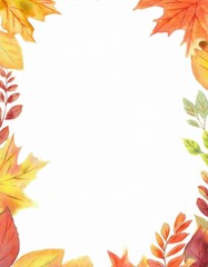 Illustration border, frame on the theme of autumn