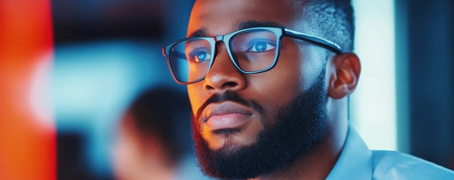 Diverse team discussing cybersecurity safety protocols in a modern office, digital safety, data protection, workplace training - Powered by Adobe