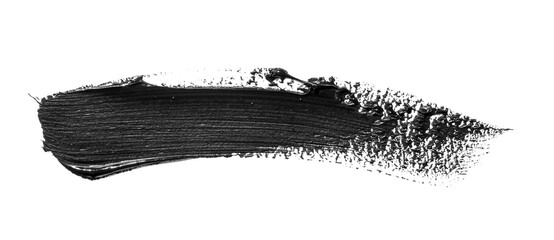Black brush stroke isolated on white background. Oil paint abstract stroke. Watercolor brush stroke. Design mockup