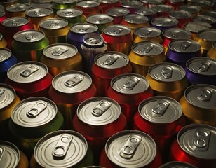 Compressed cans isolated on a white background. Ai generated image