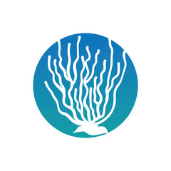 Coral logo icon design template flat vector