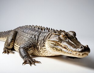 Obraz premium Crocodile on White Background. Ai generated image