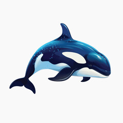 Obraz premium Vibrant orca whale illustration