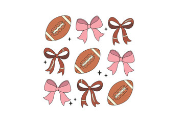 Retro Football Coquette Sublimation T shirt Design © Lazy