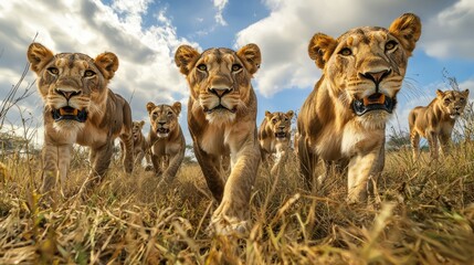 Pride Of Lions On The Prowl