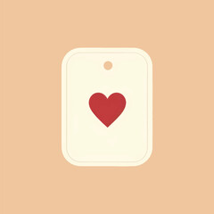 Minimalist heart tag design