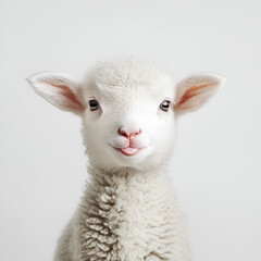 Fototapeta premium Cute Lamb Sticking Out Tongue