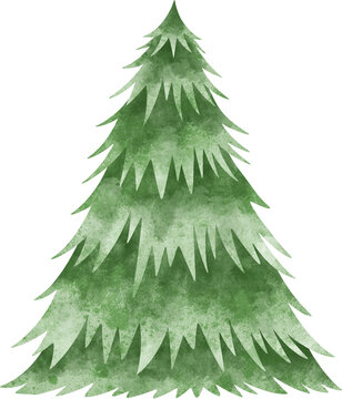 Watercolor Christmas Tree