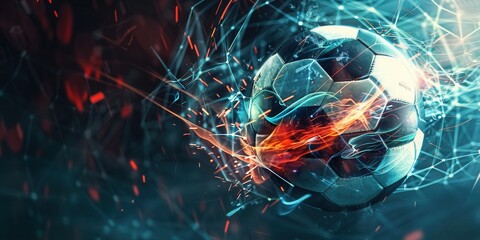 Dynamic Football Fever. Detailed football-themed wallpaper